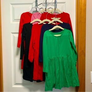 Lot of 7 size 4/5 Long sleeve perfect pocket dresses from Primary